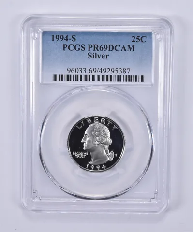 1994-S Washington Quarter Silver PR69 DCAM PCGS Blue Label