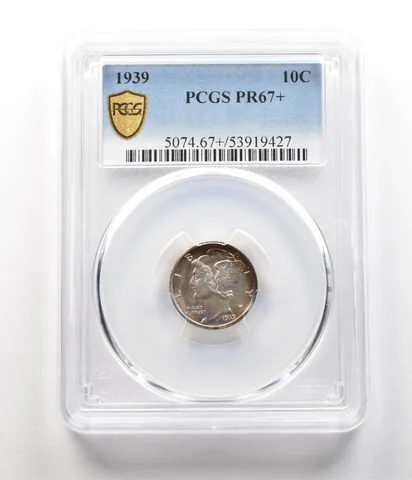 1939 Mercury Dime PR67+ PCGS PQ *6822