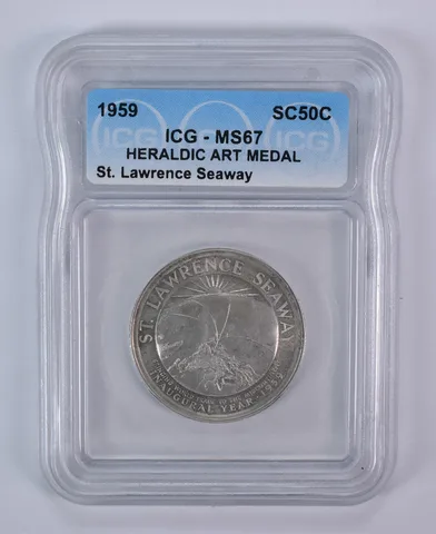 1959 So Called Half Dollar St Lawrence Seaway MS67 ICG