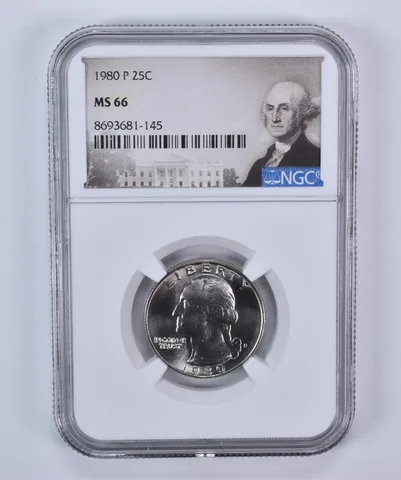 1980-P Washington Quarter MS66 NGC Special Label
