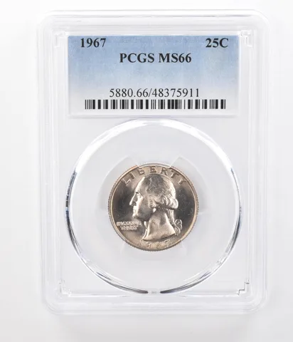 1967 Washington Quarter MS66 PCGS Beautifully Toned a7296