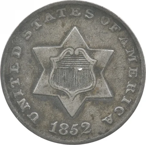 1852 Silver Three Cent Trime *2806