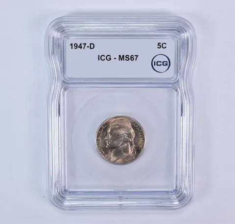 1947-D Jefferson Nickel MS67 ICG