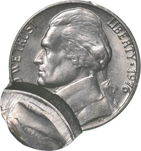 1976 Jefferson Nickel Double Struck Error *2806