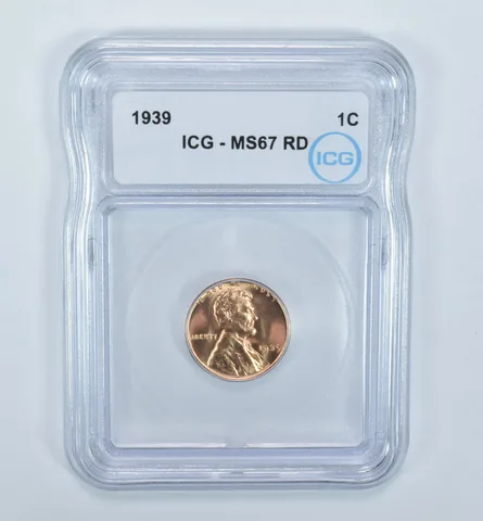 1939 Lincoln Wheat Cent MS67 RD ICG