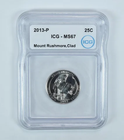 2013-P Washington Quarter ATB Mount Rushmore CLAD MS67 ICG