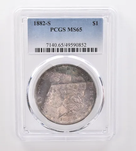 1882-S Morgan Silver Dollar MS65 PCGS Beautiful Tone *9943