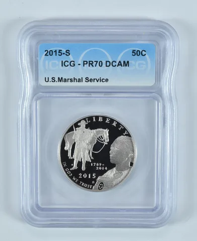 2015-S US Marshal Service Commemorative Half Dollar PR70 DCAM ICG