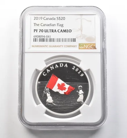 2019 Canada 20 Dollars Silver The Canadian Flag PF70 UCAM NGC a8287