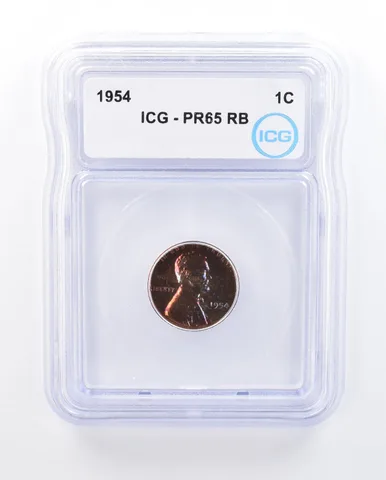 1954 Lincoln Wheat Cent PR65 RB ICG Beautiful Tone Proof *4690