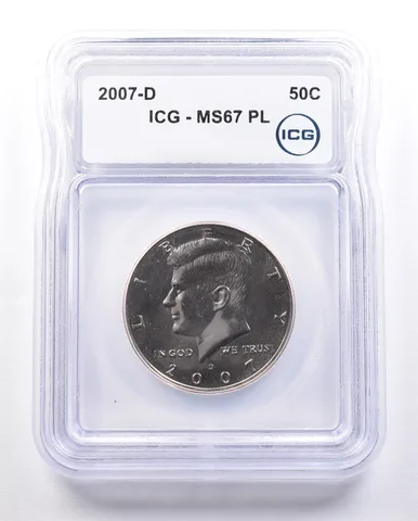 2007-D Kennedy Half Dollar MS67 PL ICG a2414