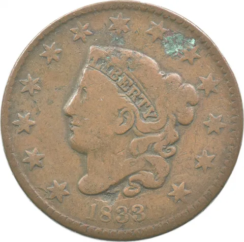 1833 Matron Head Large Cent *8173