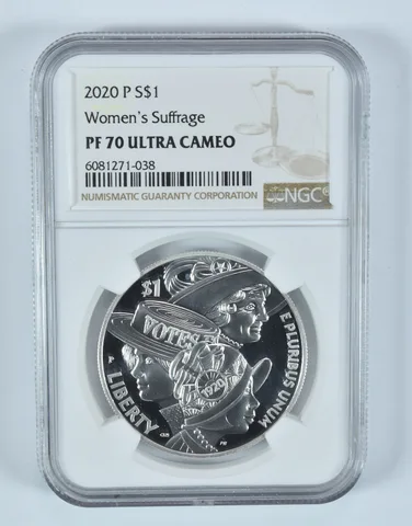 2020-P Women's Suffrage Commemorative Silver Dollar PF70 UCAM NGC