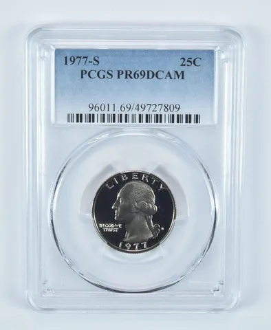 1977-S Washington Quarter PR69 DCAM PCGS Blue Label