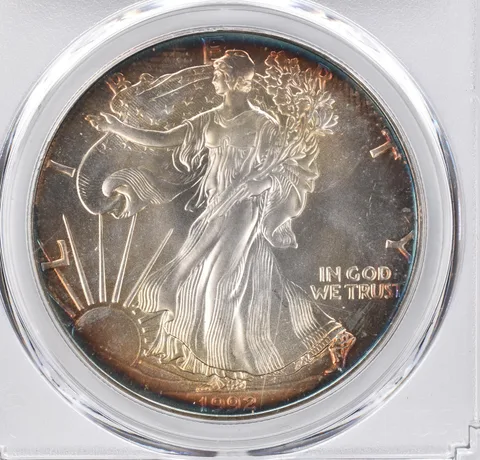 1992 American Silver Eagle MS69 PCGS Beautiful Tone *1141