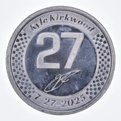 2025 Andretti INDYCAR Kyle Kirkwood .999 Fine Silver 1 Oz Round *580