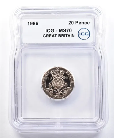 1986 Great Britain 20 Pence MS70 ICG *1588