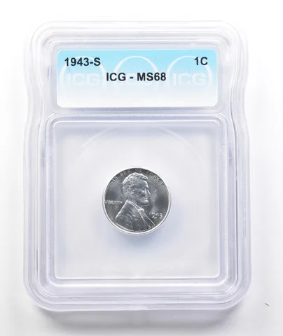 1943-S Lincoln Wheat Cent MS68 ICG *2875