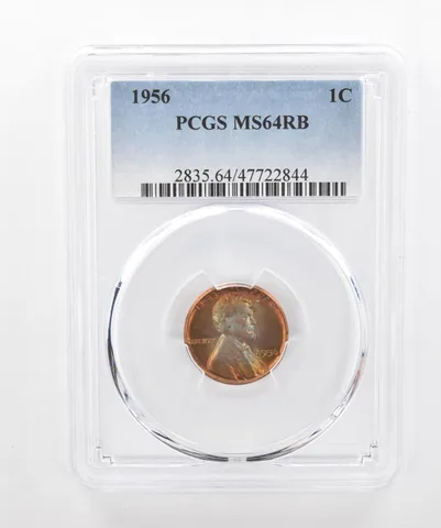 1956 Lincoln Wheat Cent MS64 RB PCGS Beautiful Tone *3008