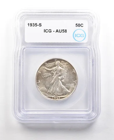 1935-S Walking Liberty Half Dollar AU58 ICG *6302