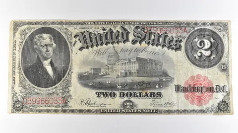 1917 $2 Legal Tender Large Note Red Seal *3079