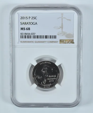 2015-P Washington Quarter Saratoga America The Beautiful MS68 NGC