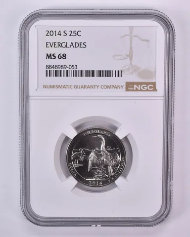 2014-S Washington Quarter ATB Everglades MS68 NGC