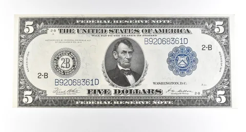 1914 $5 New York NY FRN Large Note Blue Seal *2741
