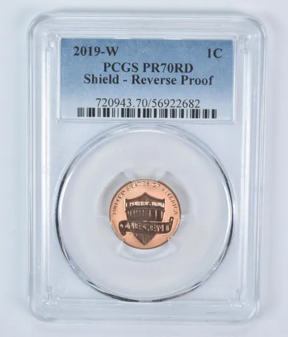 2019-W Lincoln Shield Cent Reverse Proof PR70 RD PCGS Blue Label