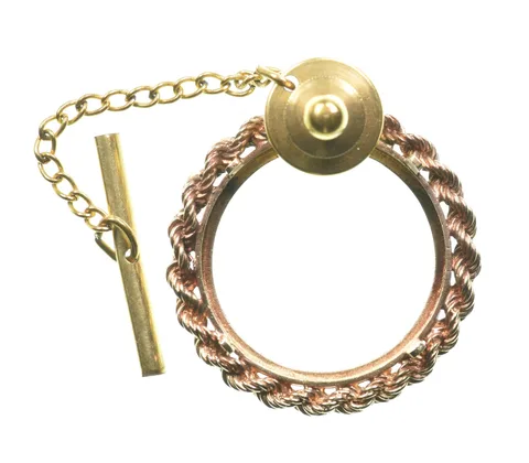 14kt Gold Coin Bezel For US $5 Gold (21mm) (4.2g) a6786
