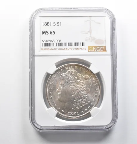 MS65 1881-S Morgan Silver Dollar NGC a0876