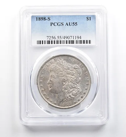 1898-S Morgan Silver Dollar AU55 PCGS *9921