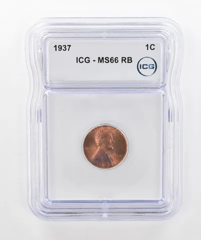1937 Lincoln Wheat Cent MS66 RB ICG Beautiful Tone *2907