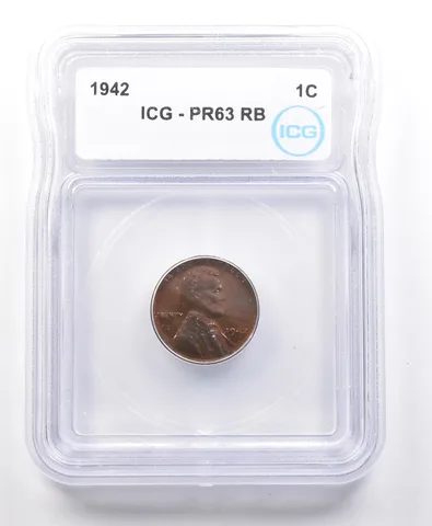 1942 Lincoln Wheat Cent PR63 RB ICG *4131