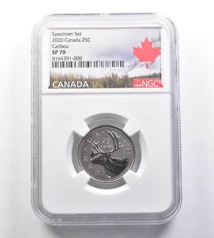 2020 Canada 25 Cents Specimen Set Caribou SP70 NGC *7051