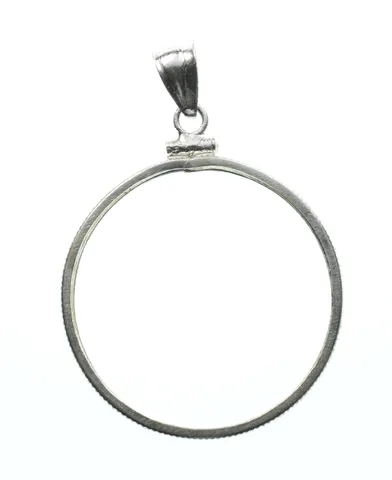 Sterling Silver 33 MM 1/2 Oz Year of Dragon Coin Bezel Pendant Frame Edge *2168