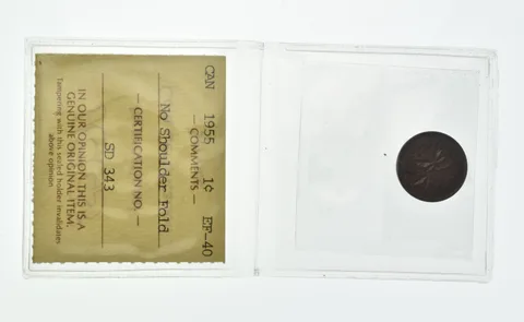 1955 Canada 1 Cent No Shoulder Fold a7987