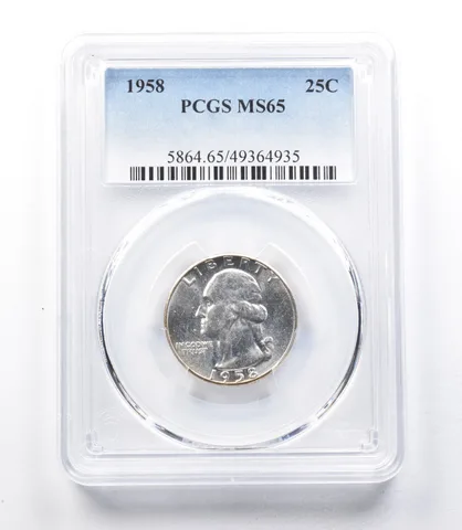 1958 Washington Quarter MS65 PCGS Type B Reverse Variety *1862