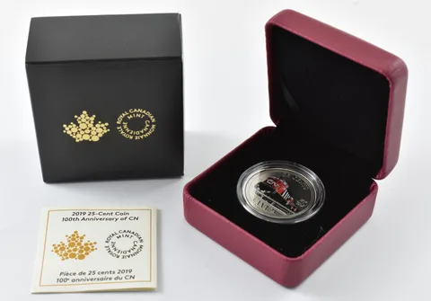 2019 Canada 25 Cent Coin 100th Anniversary Of CN W/ OGP a3516