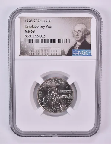 1776-2026-D Washington Quarter Revolutionary War MS68 NGC Special Label