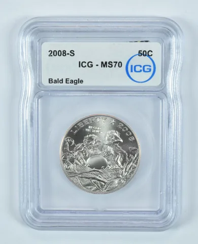 2008-S Bald Eagle Commemorative Half Dollar MS70 ICG
