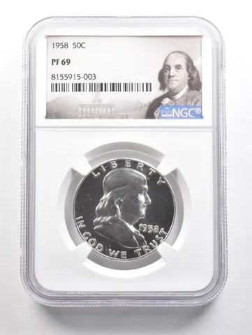 1958 Franklin Half Dollar PF69 NGC Comeo Look *6059