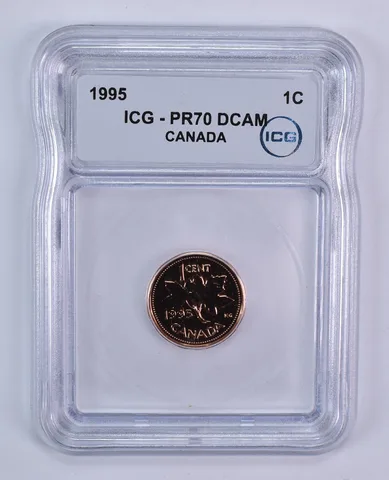 1995 Canada 1 Cent PR70 DCAM ICG