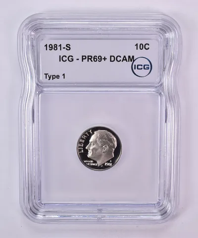 1981-S Roosevelt Dime Type 1 PR69+ DCAM ICG