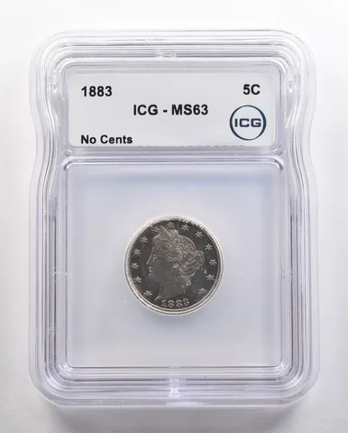 1883 Liberty V Nickel No Cents MS63 ICG *4454