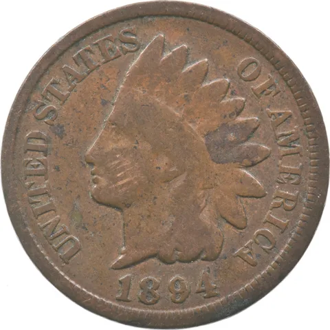 1894 Indian Head Cent 1894/1894 Doubled Date *9347