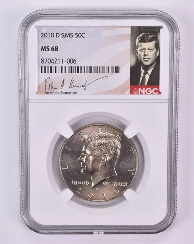 2010-D Kennedy Half Dollar SMS MS68 NGC Signature Label