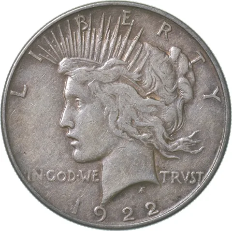 1922 Peace Silver Dollar a7252