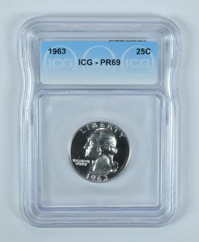 1963 Washington Quarter PR69 ICG