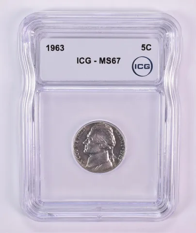 1963 Jefferson Nickel MS67 ICG